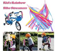 Sac De Selle Pour Vélo, 1 Paire De Serpentins De Guidon Arc-En-Ciel Pour Enfants, Poignées Colorées, Rubans À Pompon, Tête De Remplacement De Pompe À Vélo