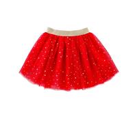 Sac de service avec imprimé pailleté, jupe de fête étoile princesse pour fille de 1 à 10 ans, rouge, 6-8 ans
