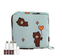 Sac de serviette sanitaire pour fille - Sac sanitaire - Sac physique étanche - Fermeture éclair - Poche menstruelle portable - Organiseur pour femmes et filles