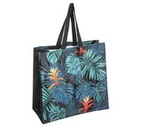 Paris Prix – Sac cabas de shopping motif à feuilles 45 cm multicolore