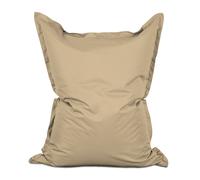 Lumaland Pouf géant de Luxe | Intérieur et extérieur XXL Pouf avec Housse Lavable | 140cm x 180cm | Grand Coussin d'assise | Sac intérieur Rechargeable incluant 380 litres de Billes EPS [Brun Sable]