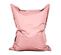 Lumaland Pouf géant XXL 140 x 180 cm | Coussin de couchage imperméable pour l'intérieur et l'extérieur avec plus de 3 millions de perles EPS adaptatives | Bean Bag avec housse lavable [Rose pastel]