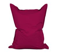 Lumaland Pouf géant XXL 140 x 180 cm | Coussin de couchage imperméable pour l'intérieur et l'extérieur avec plus de 3 millions de perles EPS adaptatives | Bean Bag avec housse lavable [Vin rouge]