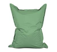 Lumaland Pouf géant XXL 140 x 180 cm | Coussin de couchage imperméable pour l'intérieur et l'extérieur avec plus de 3 millions de perles EPS adaptatives | Bean Bag avec housse lavable [Vert pastel]