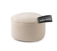 Lumaland Pouf de la Gamme Teddy - Tabouret d'intérieur avec Rembourrage - Fauteuil Compact avec Perles EPS - 3 en 1 : Pouf, Table et Repose-Pieds - Petit et Moelleux - Diamètre : 25 x 45 cm