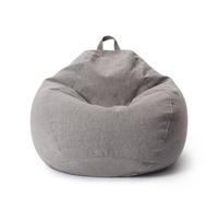 Lumaland Pouf Poire Comfort Line | 90 x 110 x 50 cm Fauteil Poire Intérieur (250 L) | Housse Lavable | Remplissage de Billes PSE | Coussin de Sol Gaming Beanbag Adulte Enfant [Gris Clair]