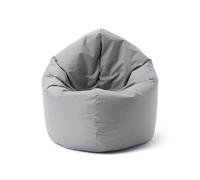Lumaland Pouf pour enfants & adultes avec fonction 2 en 1 pour s'asseoir & s'allonger | Ø 120x75 cm Fauteuil pour Salon, Extérieur & Intérieur | Facile d'entretien grâce à la housse amovible | Gris