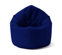 Lumaland Pouf pour Enfants & Adultes avec Fonction 2 en 1 pour s'asseoir & s'allonger | Ø 120x75 cm Fauteuil pour Salon & Extérieur | Facile d'entretien grâce à la Housse Amovible | Bleu Foncé