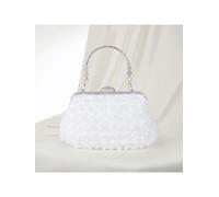 Sac De Soirée À Poignée Supérieure Brillant, Glamour Scintillant, Élégante Décoration De Fleurs Et De Perles Pour Fille De Fête, Femme, Parfait Pour Les Fêtes, Mariages, Bals De Promo, Dîners / Banque