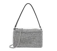 Sac de soirée à strass pour femme, sac à bandoulière pour mariage, bal de promo, soirée, noir,