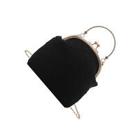 Sac de soirée élégant avec sangle de chaîne réglable - Sac à main à bandoulière tendance pour mariage, banquet, bal de fin d'année, événement, Noir , Taille unique
