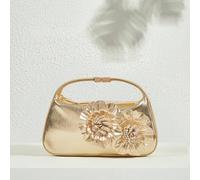 Sac de soirée élégant de femme avec décoration de fleur 3D pour un événement formel Taille UniqueMulticolore,Plantes,Tout Imprimé,Motif texturéPolyuréthane