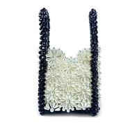 Sac de soirée en perles - Sac de soirée en perles - Petit chrysanthème - Sac à main mignon creux pour femme - Sac tissé à la main