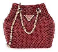 Sac de soirée - GUESS - Zalina Mini Pouch - Rouge foncé - 14x15x10 cm - Bandoulière réglable