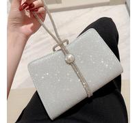 Sac de soirée Moonlit EveBag pour femmes, sac à main décoré de perles et de strass, sac à main carré avec poignée en cristal brillant, sac de soirée de luxe mini convenant aux adolescentes, dames, mon