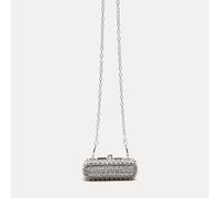 Sac de soirée pour femme, sac à main mini en forme de rouge à lèvres scintillant avec décoration de diamant et miroir, convient pour gala, fête, mariage, anniversaire, Saint-Valentin UnicoloreAlliage 