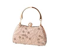 Sac de soirée pour femme - Sac à main scintillant avec chaîne, sac à bandoulière pour femme, sac à main pour mariage, bal, soirée perlée - Pochette en soie - Bandoulière amovible - Pour fête de
