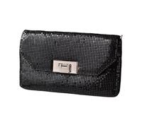 Sac de soirée tendance en aluminium noir pour femmes modernes à la recherche de styles et doublure douce protégeant vos effets personnels, Noir/blanc, Beauté de masse