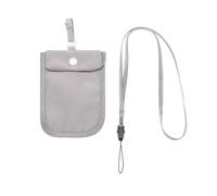 Sac de Soutien-Gorge Portefeuille de soutien-gorge bloquant RFID, avec sangle élastique réglable, pochette d'argent Invisible, poche secrète Ultra-fine for femmes pour passeport, argent, cartes(Grey)