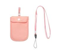 Sac de Soutien-Gorge Portefeuille de soutien-gorge bloquant RFID, avec sangle élastique réglable, pochette d'argent Invisible, poche secrète Ultra-fine for femmes pour passeport, argent, cartes(Pink)