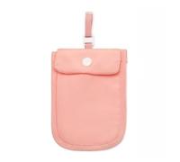 Sac de Soutien-Gorge Portefeuille de soutien-gorge caché couleur unie, antivol, pochette d'argent, blocage RFID, fermoir à rabat Portable, poche secrète for dames pour passeport, argent, cartes(Pink)