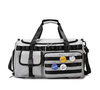 Sac de sport 3 en 1, sac fourre-tout avec compartiment à chaussures, sac à dos d'entraînement avec poche humide, sac de week-end de nuit, gris, Taille unique, Bohémien