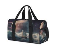 Sac de sport 3D Galaxy Planet Ocean Ship pour le week-end, sac de voyage, sac fourre-tout décontracté pour enfants, filles, garçons, femmes, hommes
