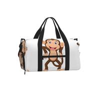 Sac de sport à bandoulière avec bandeau et tipi - Parfait pour les voyages, le camping et les activités de plein air, Joli singe, One Size