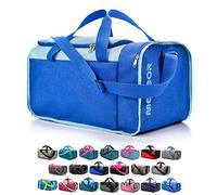 Sac de sport à bandoulière en toile - Pour homme et femme - Pour la gym, les voyages, le week-end, la piscine, le camping - Taille S, 20 L - Bleu clair/bleu