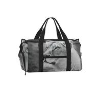 Sac de sport à bandoulière imprimé vache noir et blanc - Parfait pour les voyages, le camping et les activités de plein air, Lionne aux yeux bleus et verts, One Size