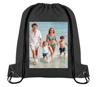 Sac de Sport à Cordon Customisé, Modèle avec Image Personnelle,1-10 unité Sac Personnalisé pour la Plage, la Randonnée et Fêtes,Votre équipement pour Gym et Voyage - Bagage avec Vos Initiales