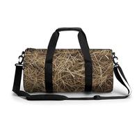 Sac de sport A Few Animal pour homme et femme Sac de nuit avec compartiment à chaussures Sac d'entraînement, Photo Texture Foin, 17.7in/9in/9in, Art Déco