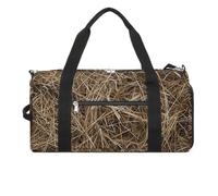 Sac de sport A Few Animal pour homme et femme Sac de nuit avec compartiment à chaussures Sac d'entraînement, Photo Texture Foin, Taille unique, Art Déco