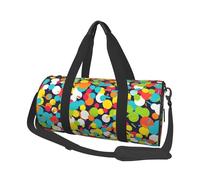 Sac de sport à motif confettis lumineux pour homme et femme - Sac de voyage en toile - Sac de week-end léger - Sac de sport - Sac de sport - Noir - Taille unique, Noir , Taille unique