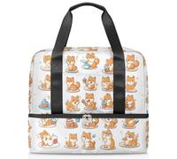 Sac de sport à motif de chiens mignons pour femmes, hommes, Kirls, garçons et filles, 21 L, sac fourre-tout séparé pour voyage, gym, yoga, couleur, Big, Organiseur de sac