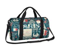 Sac de sport à motif de France Paris Sac de week-end Sac fourre-tout décontracté Sac fourre-tout de voyage Sac de sport pour enfants filles garçons femmes hommes