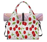 Sac de sport à motif feuilles de cerisier avec compartiment à chaussures, sac fourre-tout pour le printemps, le week-end, la gym, le yoga, les voyages, couleur, L, Sac de voyage