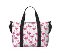 Sac de sport à motif flamant rose, sac à bandoulière portable, adapté pour le fitness, les déplacements, les voyages.