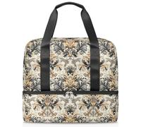 Sac de sport à motif floral pour femmes, hommes, garçons et filles, 21 L, sac fourre-tout séparé pour voyage, gym, yoga, couleur, Big, Organiseur de sac