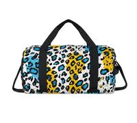 Sac de sport à motif léopard avec compartiment à chaussures pour la nuit, le w nd, le voyage, la gym, l'organisateur de bagages pour femmes, hommes, enfants, filles, garçons