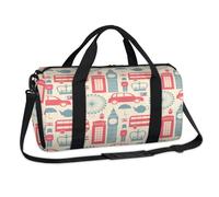 Sac de sport à motif Londo - Sac de voyage décontracté pour le week-end - Sac fourre-tout de voyage pour enfants filles garçons femmes hommes