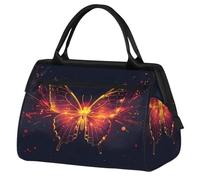Sac de sport à motif papillon pour homme et femme - Sac de sport de voyage avec manchon de chariot - Sac de sport imperméable pour le week-end - Sac fourre-tout pour voyage, gym, sport-8, A-046, 38,6