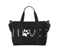 Sac de sport à motif patte de chien amant, peut être porté à la bandoulière ou à l'épaule, adapté pour les voyages et le camping.