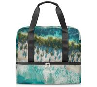 Sac de sport à motif plage de mer pour femmes hommes Kirls garçons filles 21 l Sac fourre-tout séparé pour voyage, gym, yoga, couleur, Big, Organiseur de sac