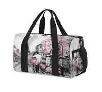 Sac de sport à motif Tour Eiffel de Paris pour enfants, filles, garçons, femmes, hommes, hommes, tour Eiffel, vue sur la rue, pour la nuit, le week-end, sac de voyage, sac fourre-tout, sac de sport