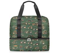 Sac de sport à motif tracteur pour femmes hommes Kirls garçons filles 21 l Weekend Sac fourre-tout séparé pour voyage, gym, yoga, couleur, Big, Organiseur de sac