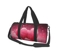 Sac de sport à paillettes roses en forme de cœur pour homme et femme, article personnel, sac de voyage, sac de week-end, sac de nuit, sac de sport, sac de sport, sac à main, noir, taille unique, Noir