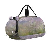 Sac de sport à porter pour garçons, sacs de nuit pour tout-petits, sacs de voyage pour filles, sac fourre-tout pour enfants, sac de sport, imprimé Auguste Renoir, jeune femme, Imprimé nénuphars Claude