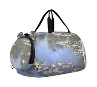 Sac de sport à porter pour garçons, sacs de nuit pour tout-petits, sacs de voyage pour filles, sac fourre-tout pour enfants, sac de sport, imprimé Auguste Renoir, jeune femme, Imprimé nénuphar Monet