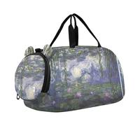 Sac de sport à porter pour garçons, sacs de nuit pour tout-petits, sacs de voyage pour filles, sac fourre-tout pour enfants, sac de sport, imprimé Auguste Renoir, jeune femme, peinture nénuphar claude